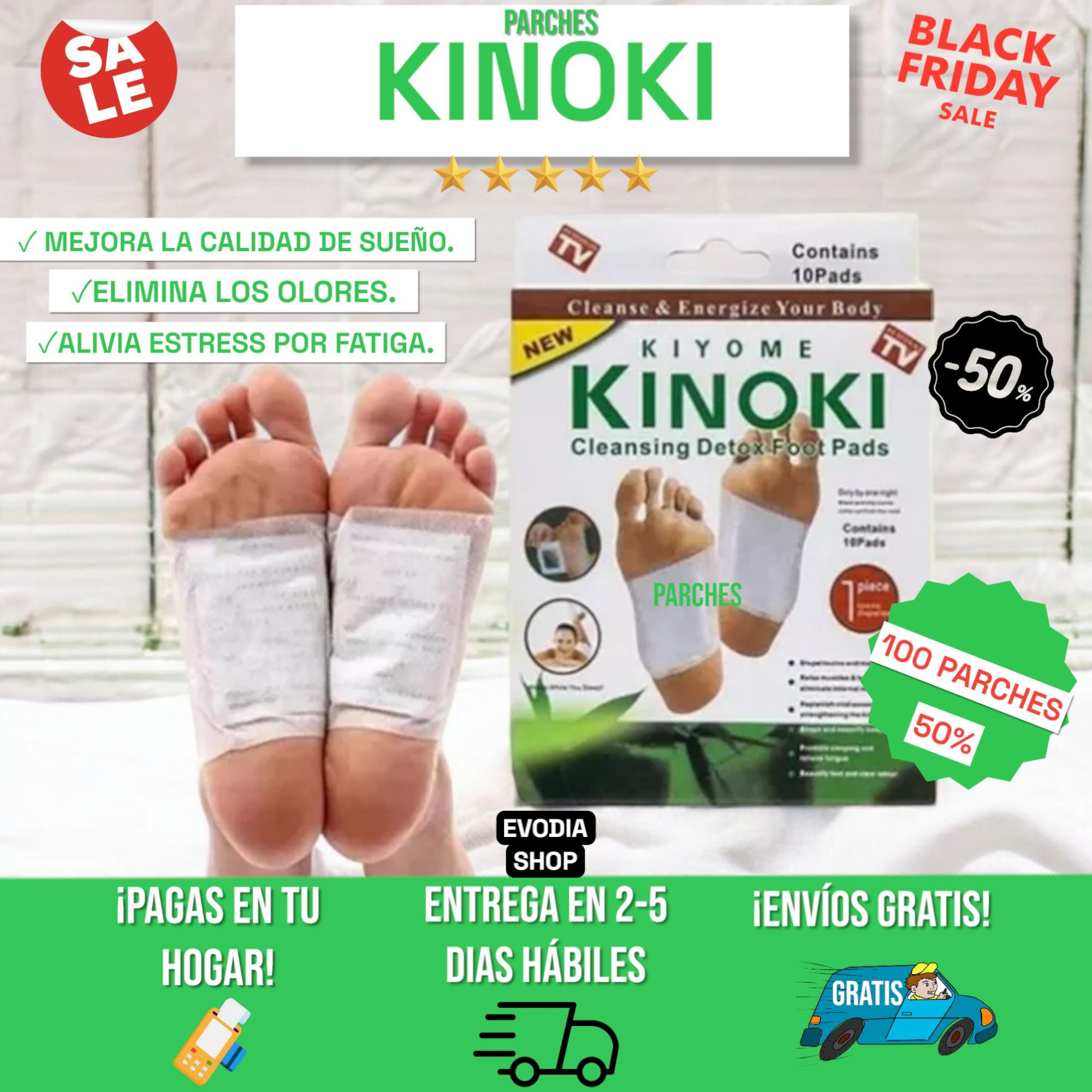 Parches KINOKI: 100 parches Solución a muchos problemas musculares ✅💪🏼